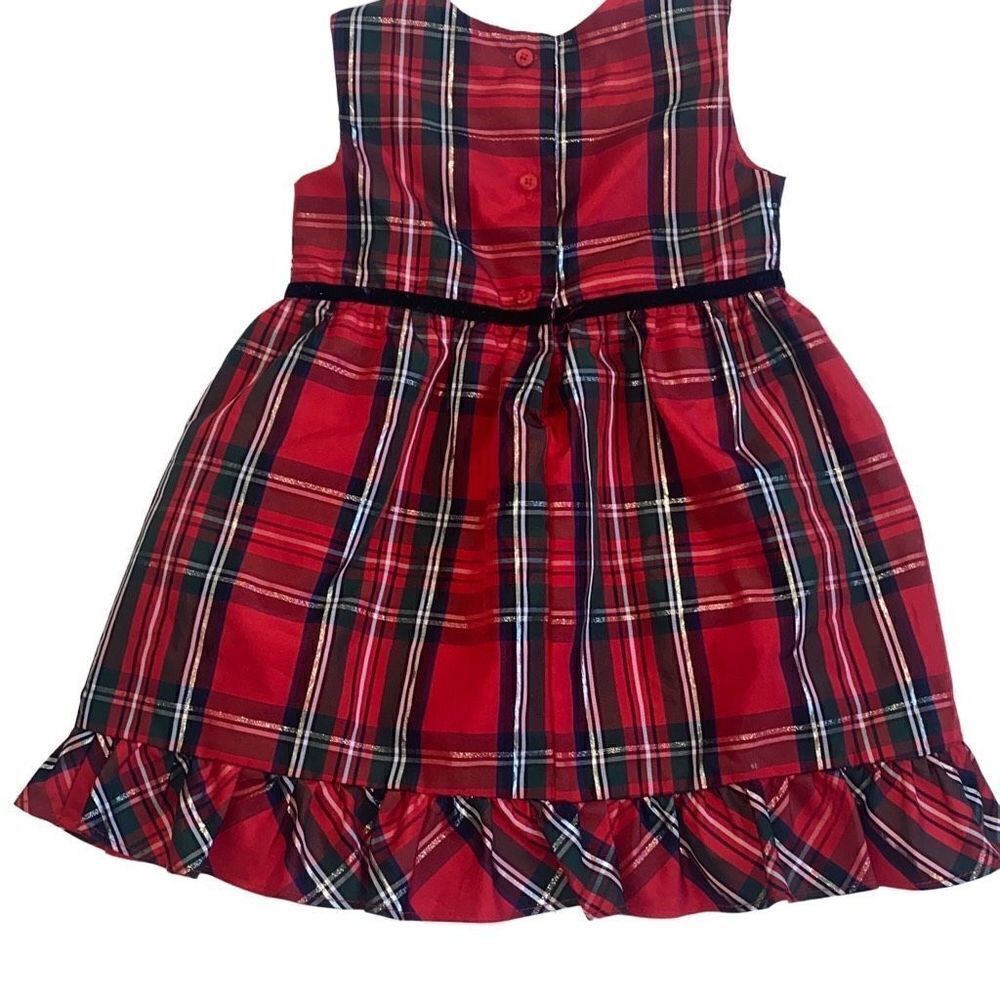 Wonder Nation GUC Girls Christmas Dress Red Classic Festive Gingham Plaid 3T